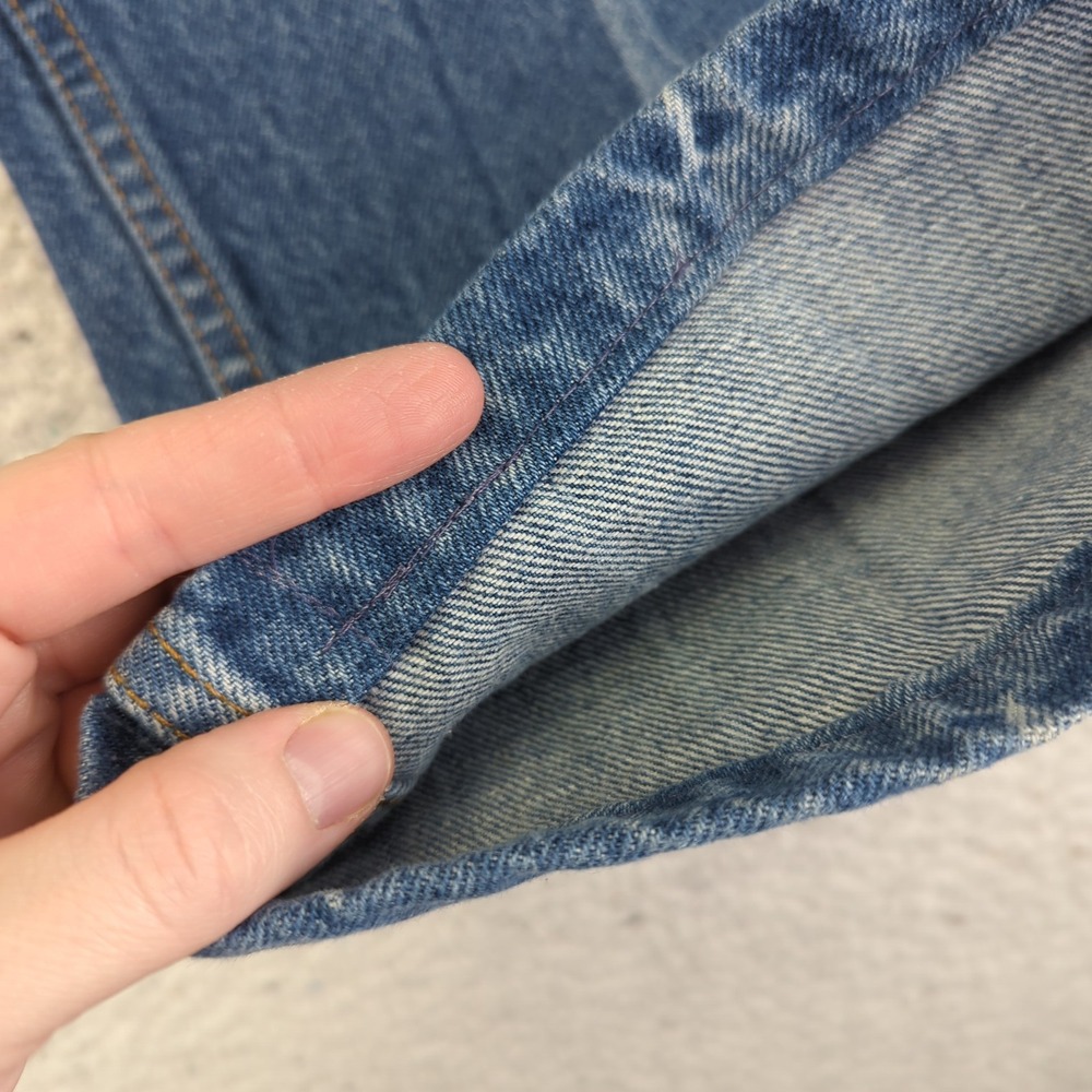 Vtg Levi's For Men Skosh More Room Jeans Blue Denim Straight Leg Talon Zip 38x27 - Picture 3 of 13